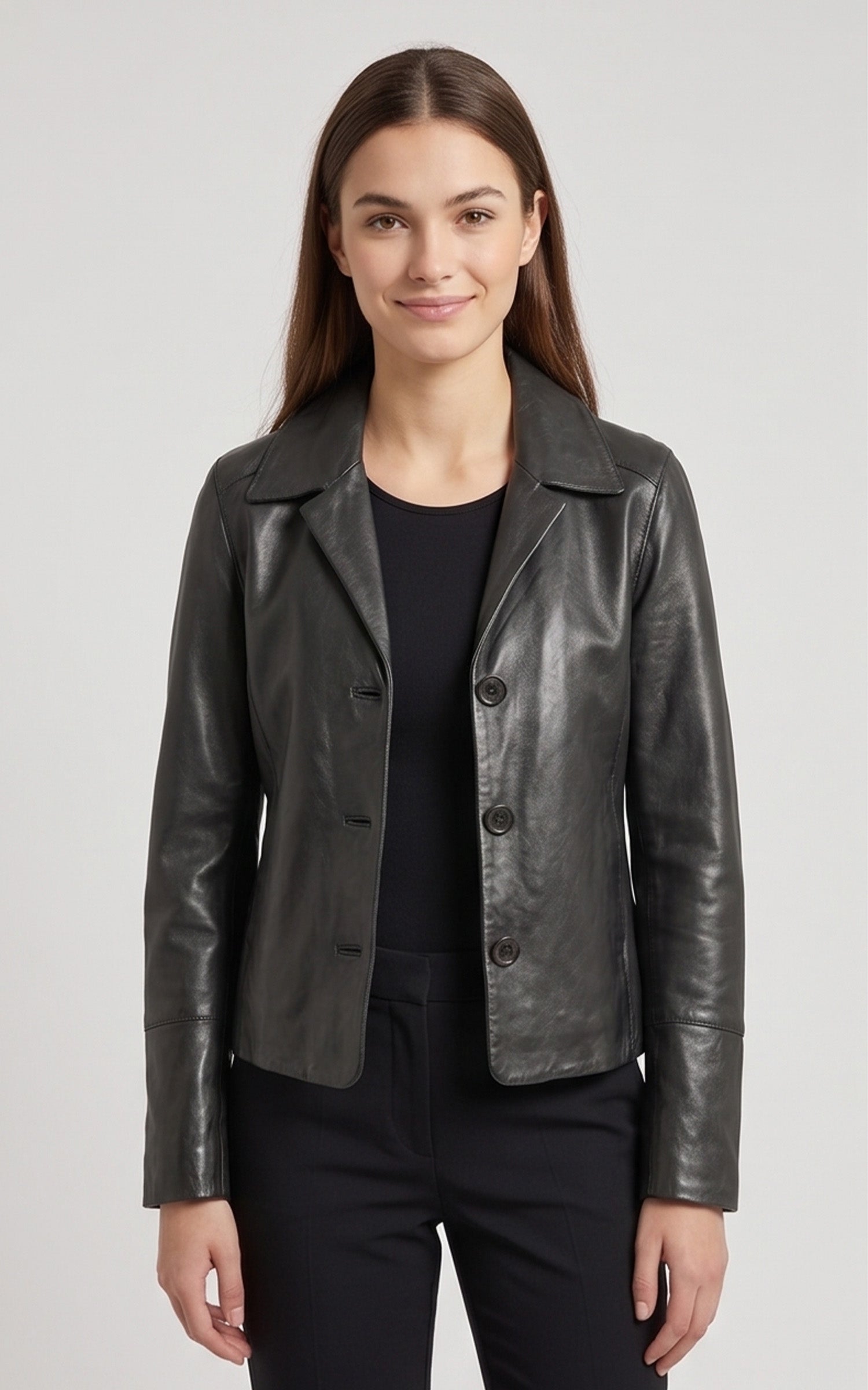 Black Lexia leather jacket