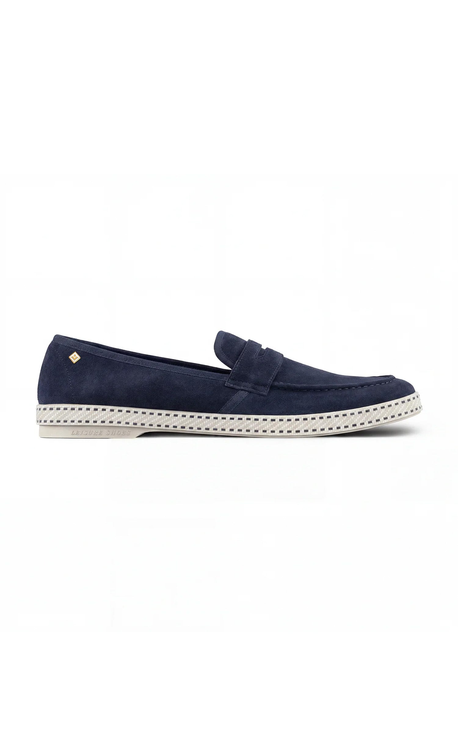 Mocassins suede bleu marine 1