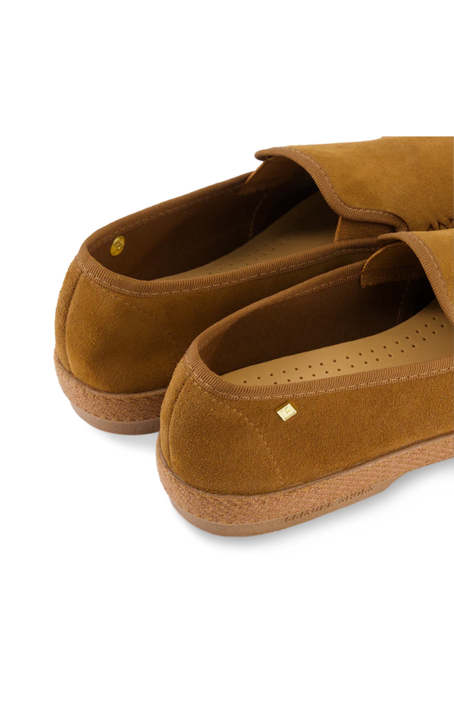 Mocassins suède tressé marron 3