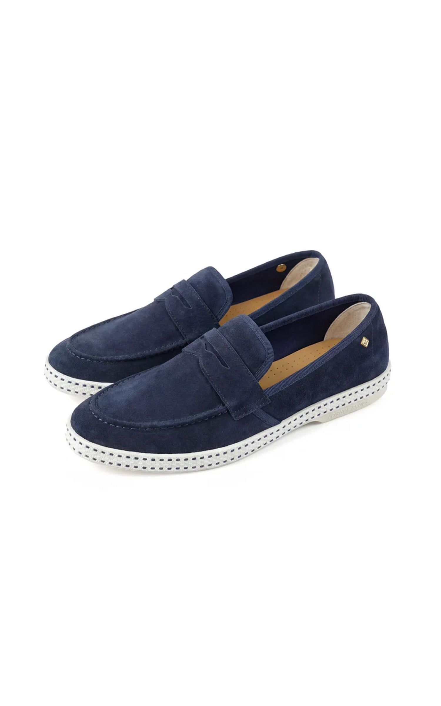 Mocassins suede bleu marine 2