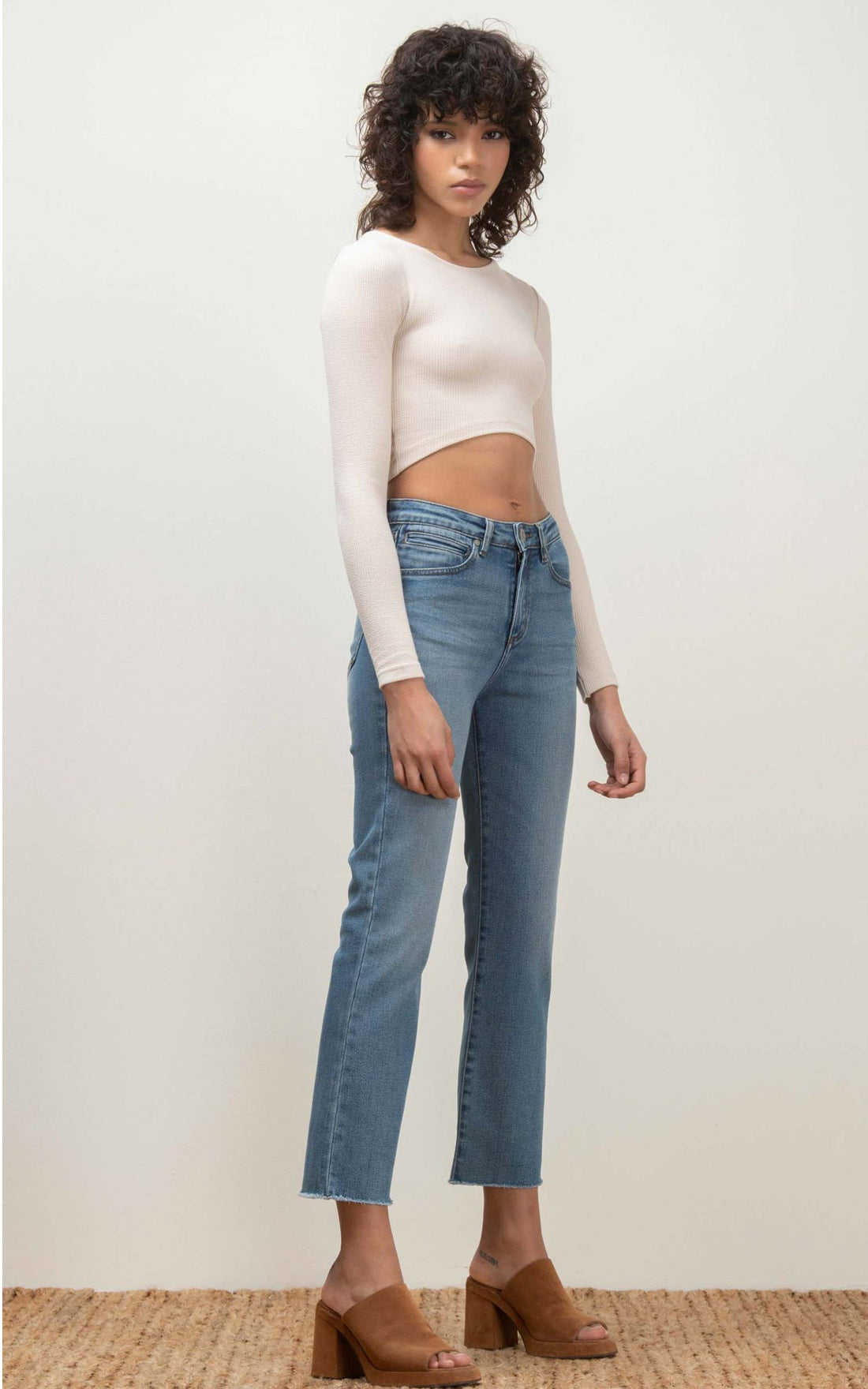 Salome straight-leg blue jeans
