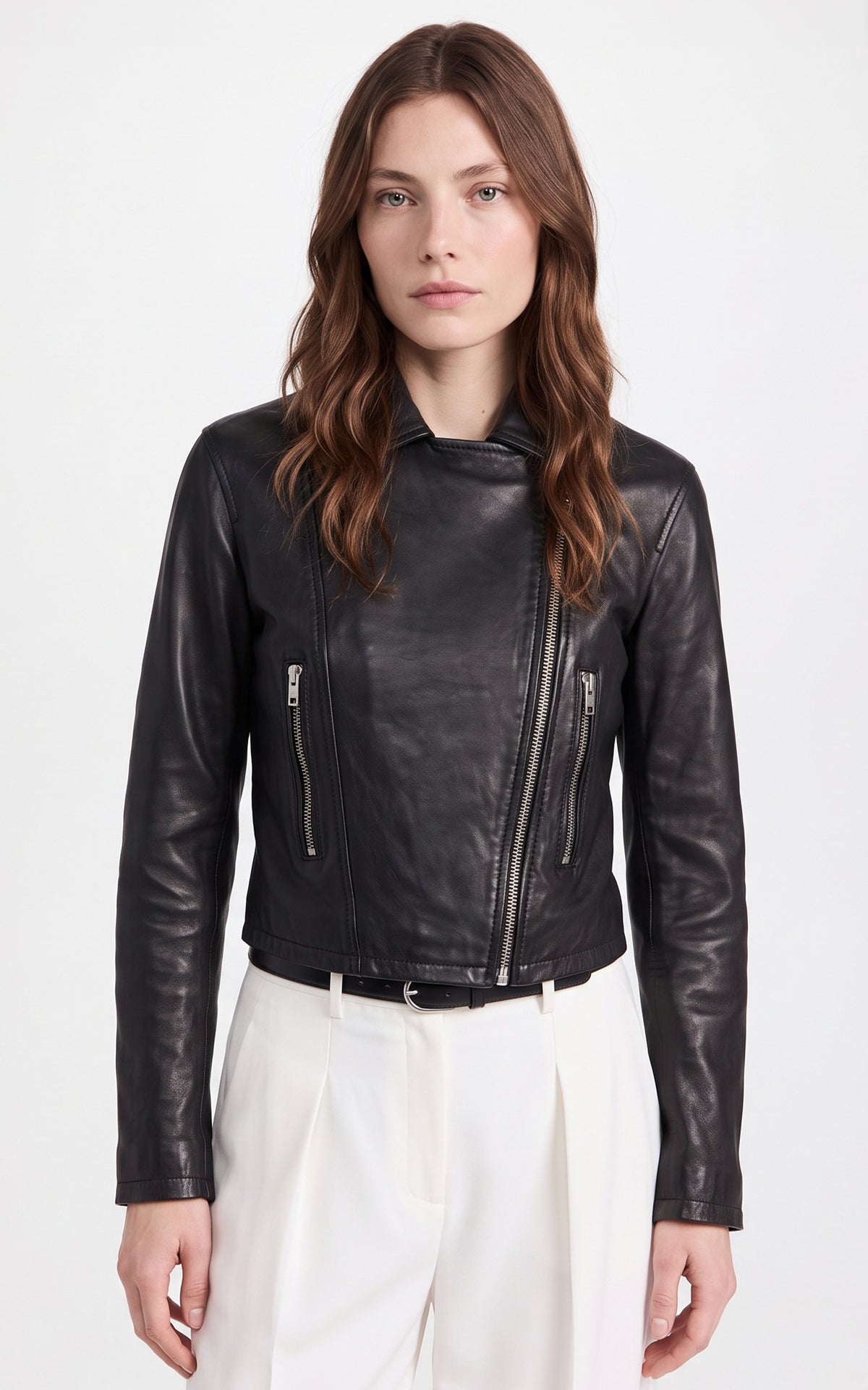 Perfecto cuir court Tory noir 1