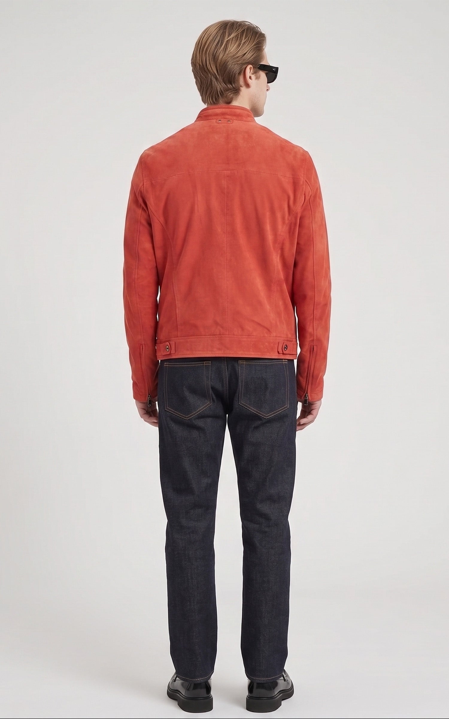 Blouson daim Delf rouge 3