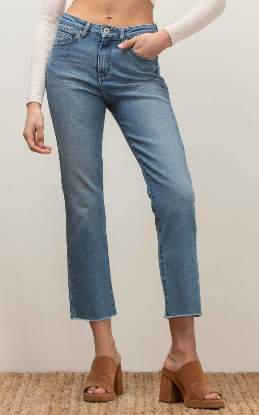 Salome straight-leg blue jeans