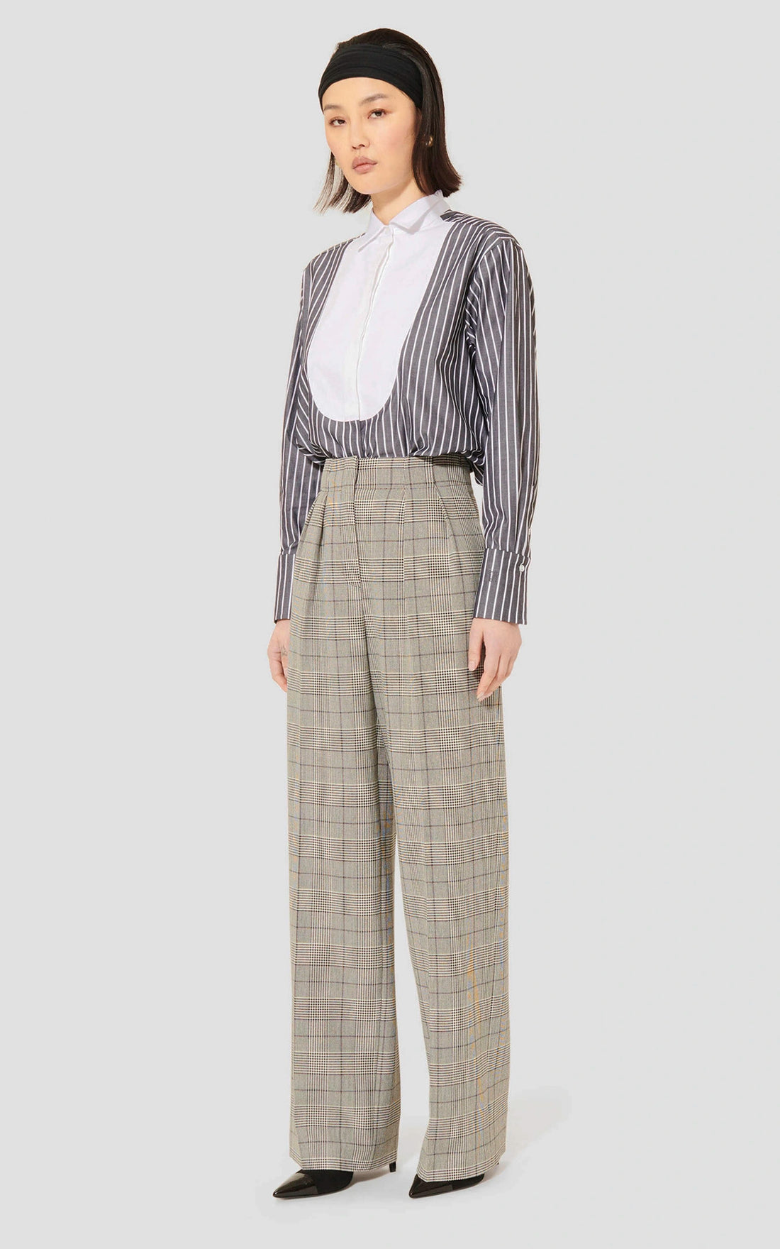 Black Parigi Plaid Trousers