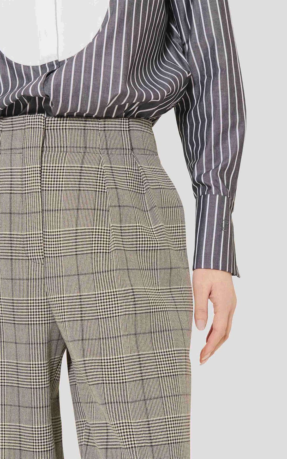 Black Parigi Plaid Trousers
