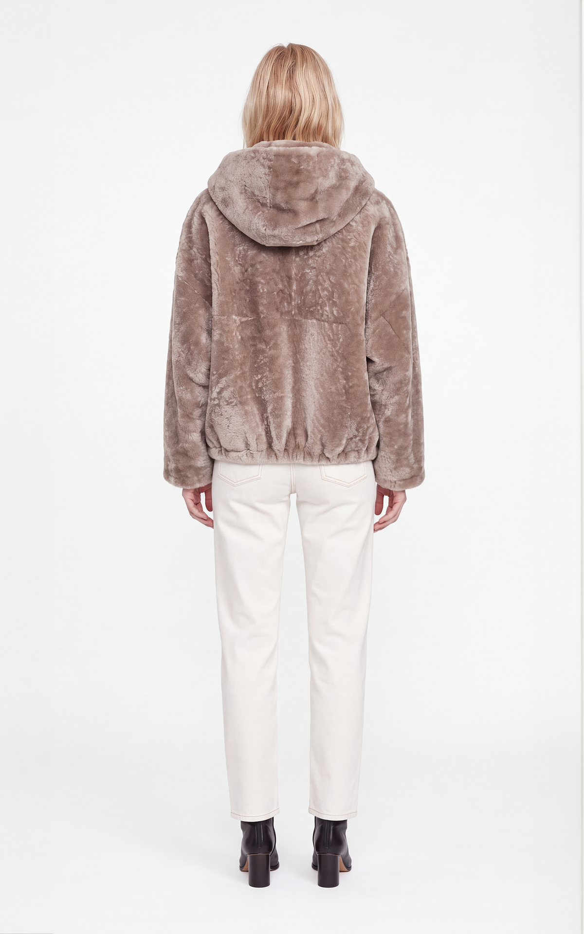 Veste peau lainée Jenny beige