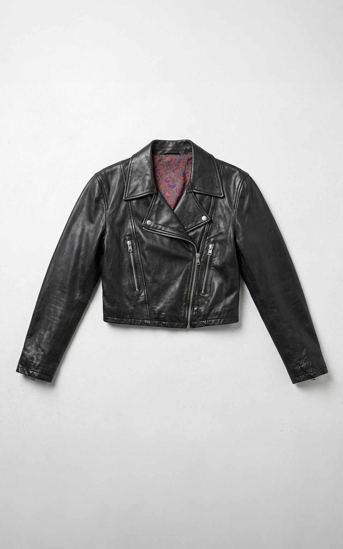 Perfecto cuir court Tory noir