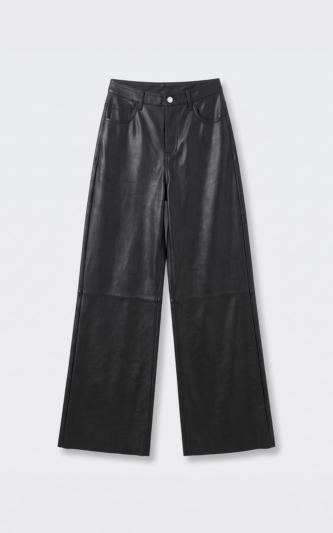 Pantalon large cuir Delph noir
