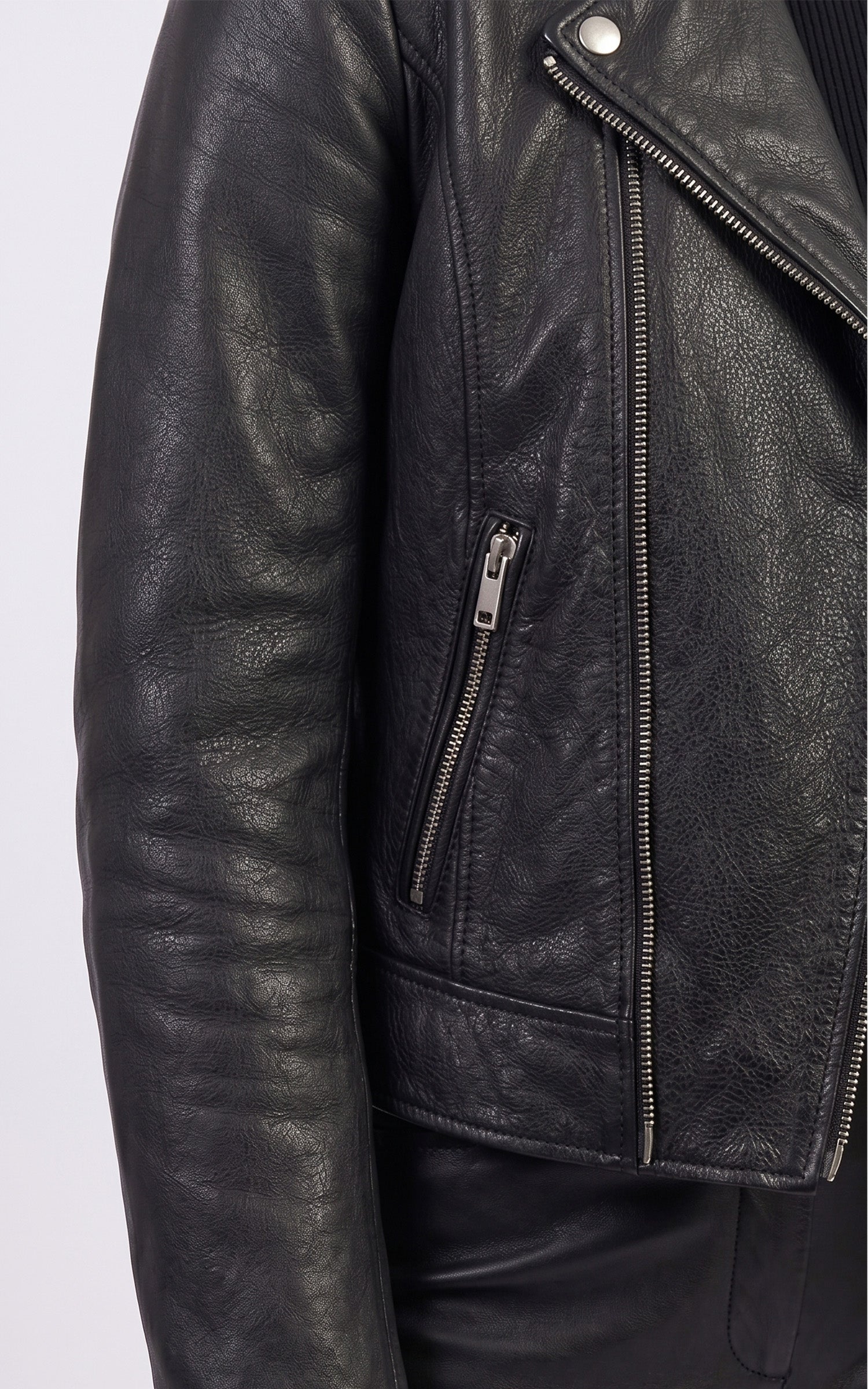 Black Sana curve leather Perfecto jacket 4