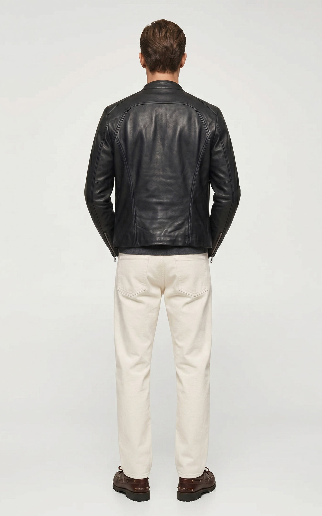 Blouson motard cuir Leni cuir noir
