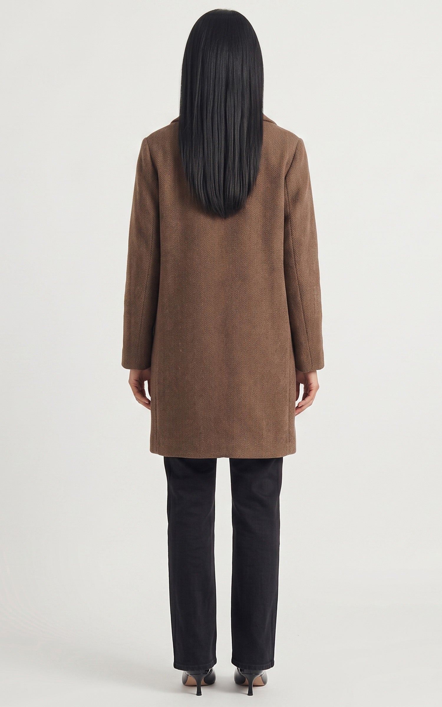 Manteau laine Marisol marron 4