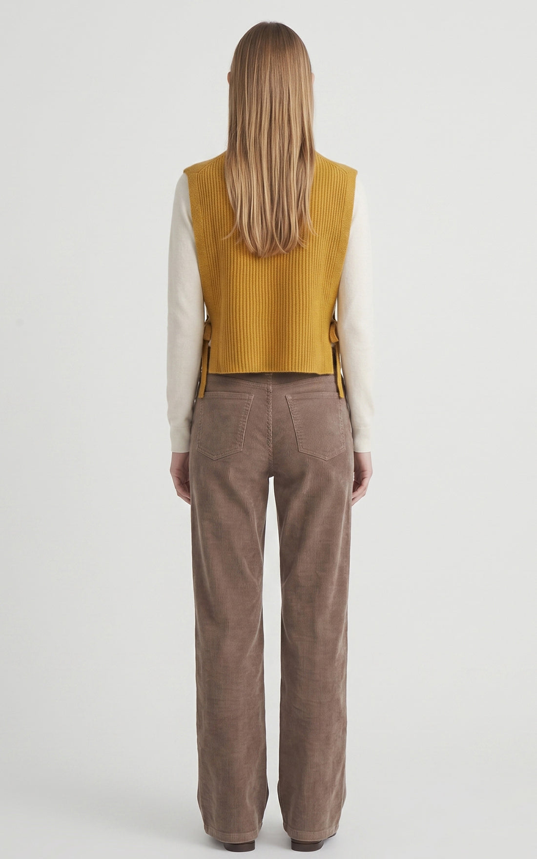 Pull tour de cou laine Mimosa jaune foncé