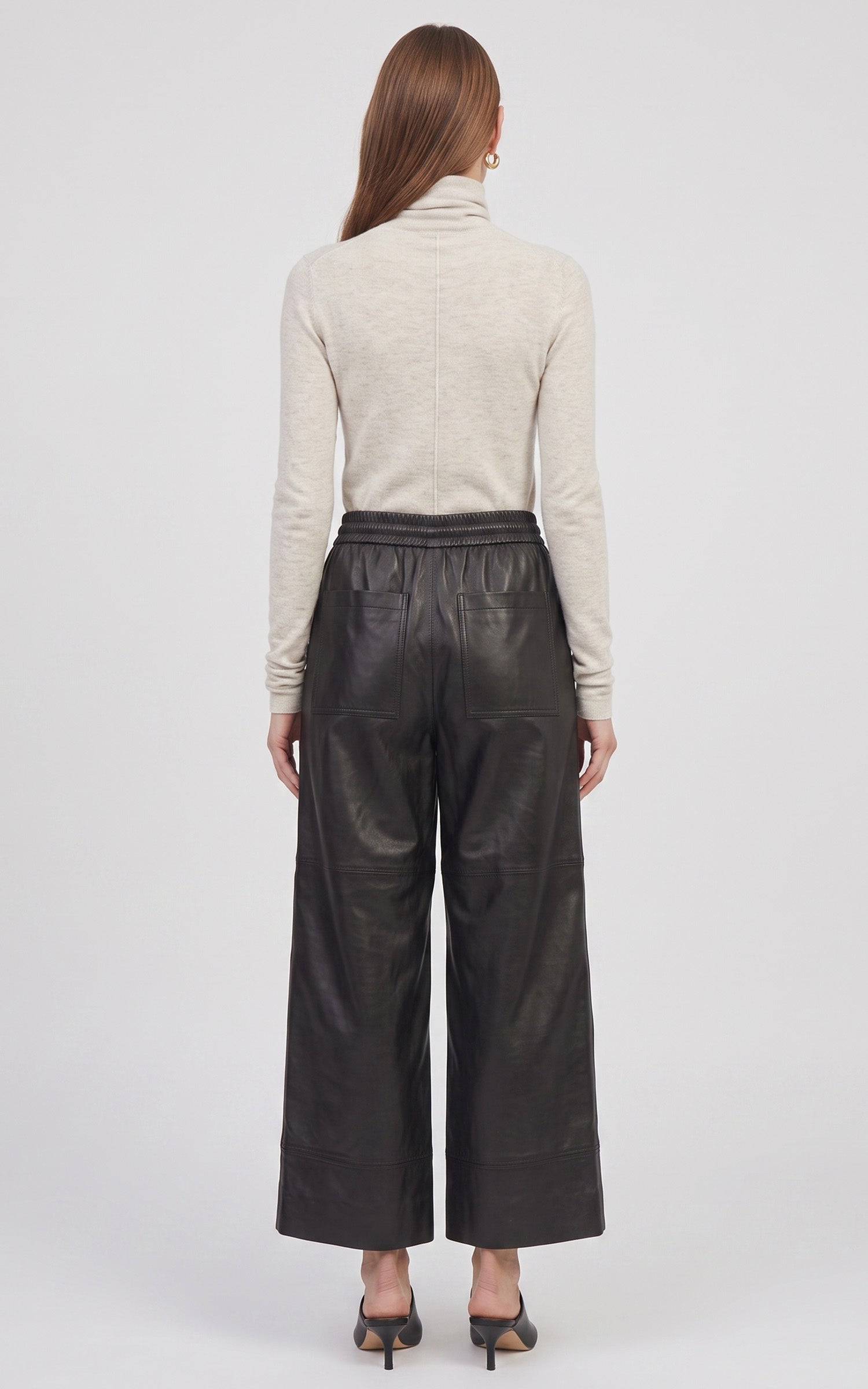 Pantalon court cuir Trophee noir 4