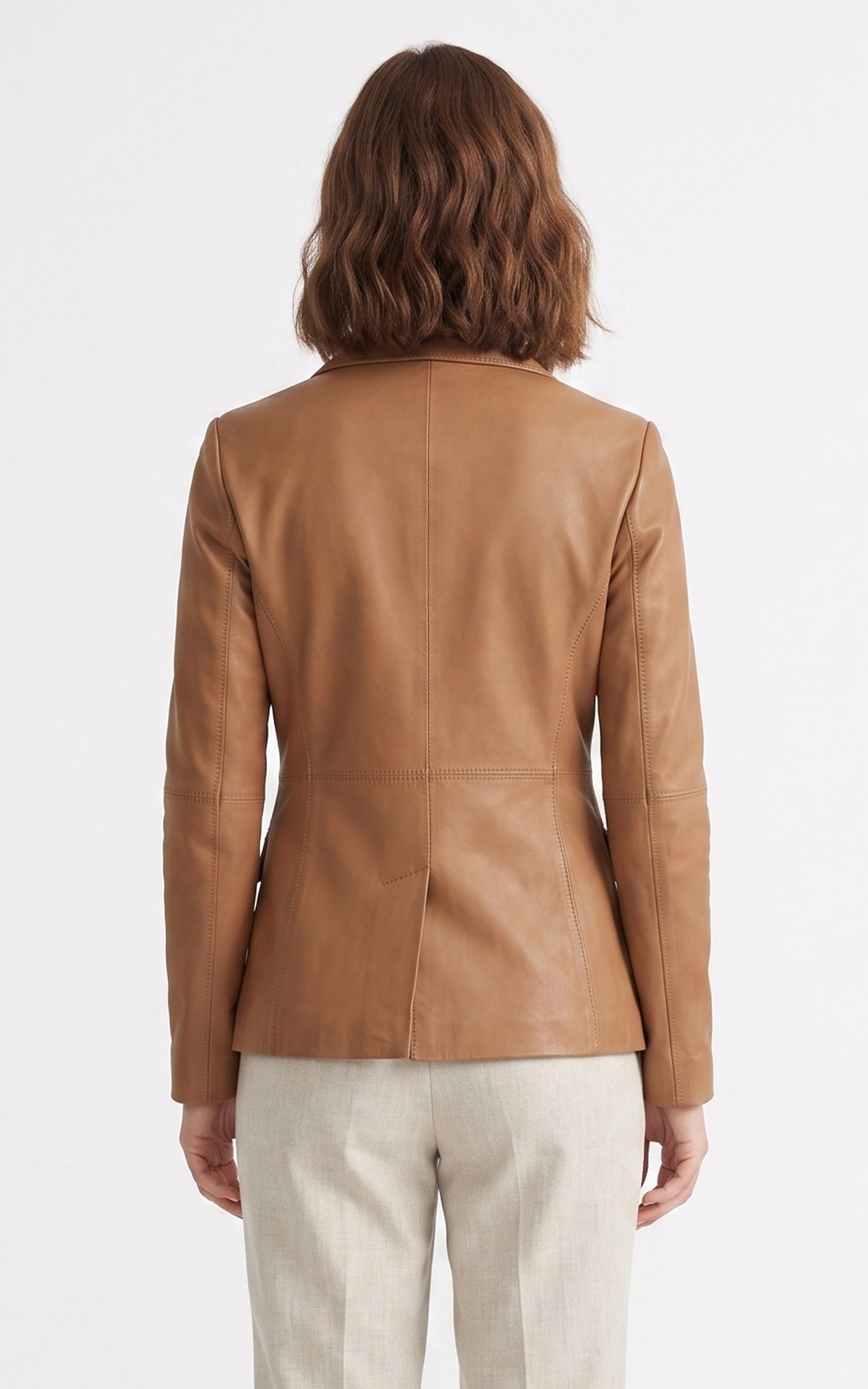 Blazer cuir Dior caramel 3