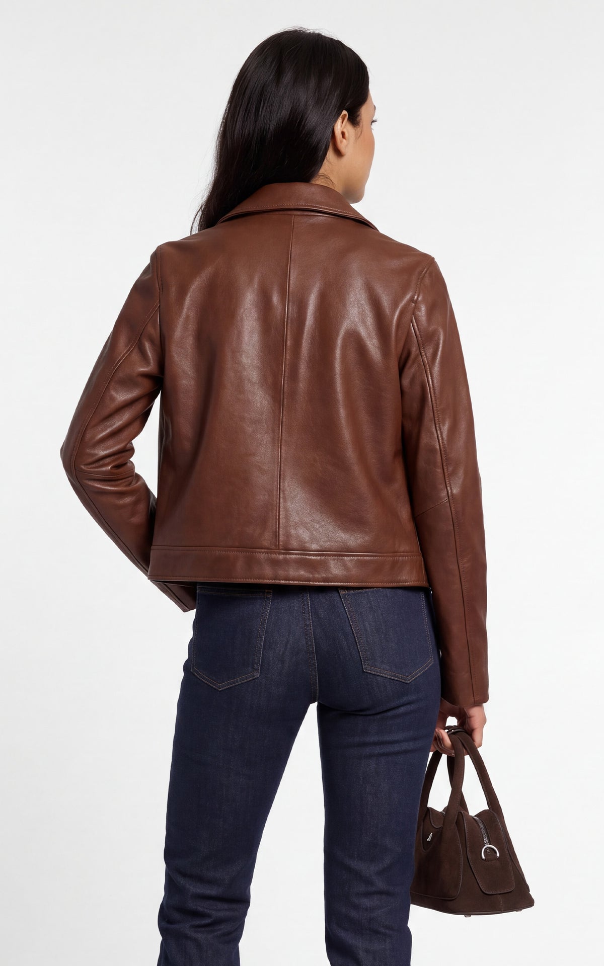 Blouson cuir Laly cognac 4