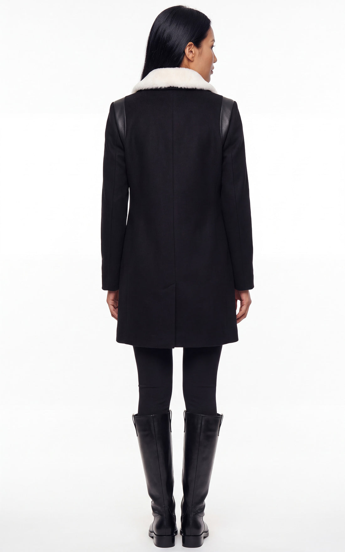 Manteau laine Kiana noir