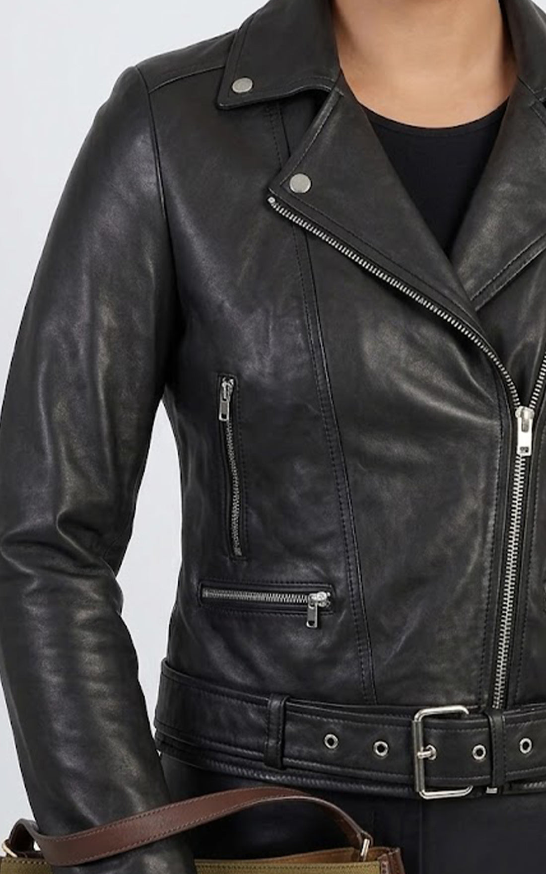 Perfecto cuir Sana curve noir