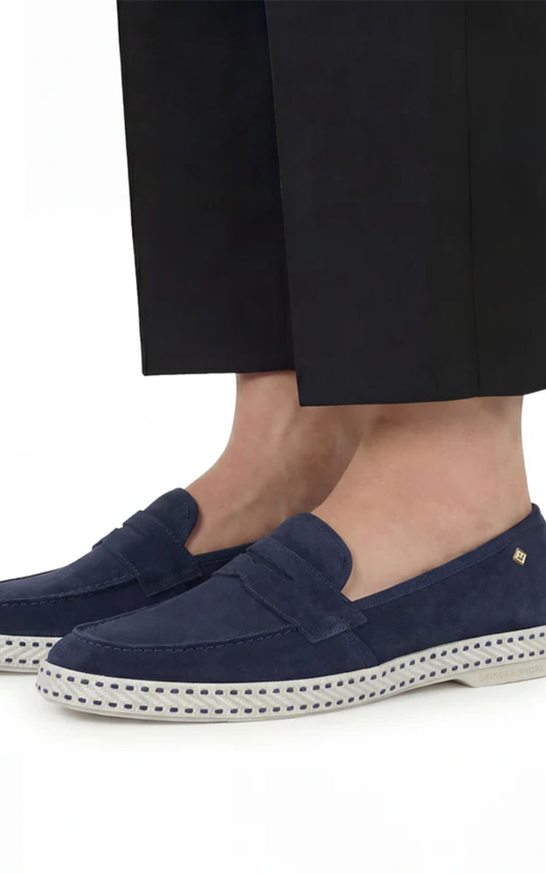 Mocasines de ante azul marino