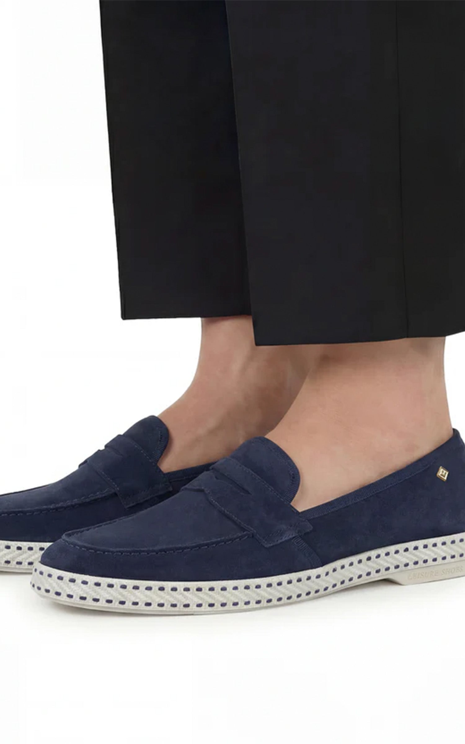Mocassins suede bleu marine 3