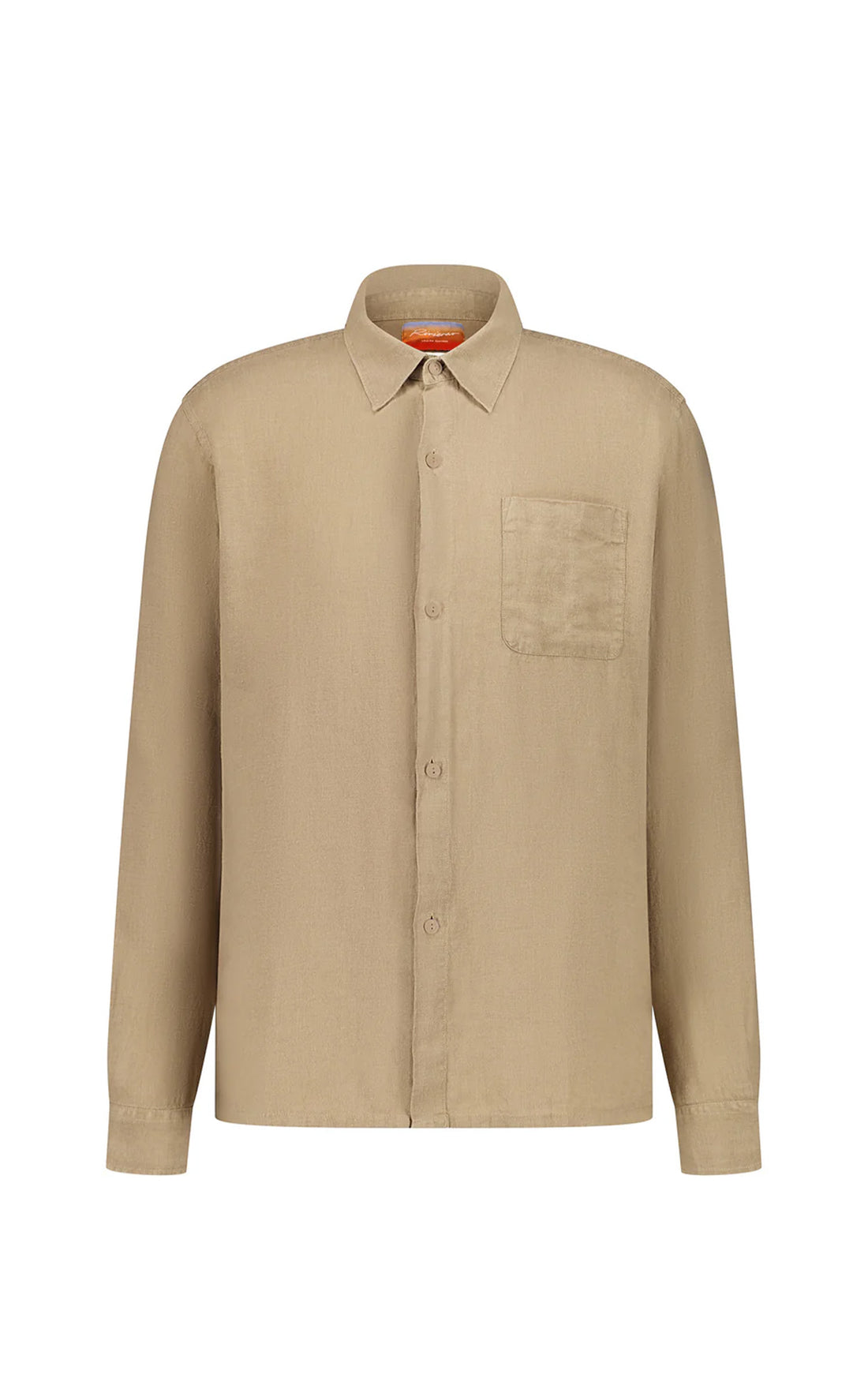 Chemise lin manches longues Campelo beige
