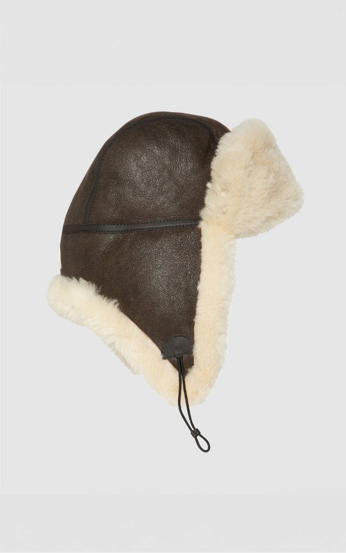 Chapka mouton double face marron