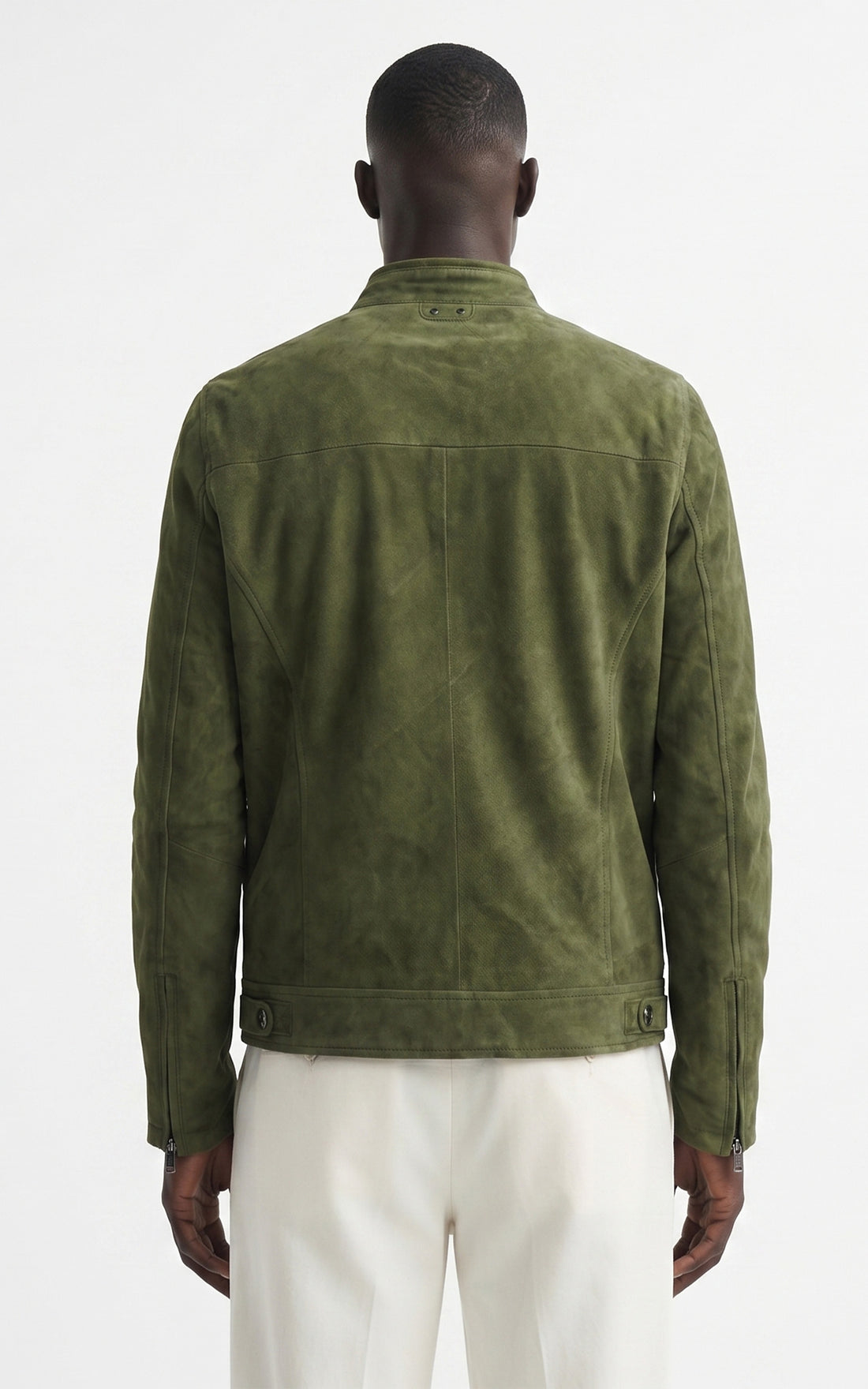 Blouson daim Delf kaki