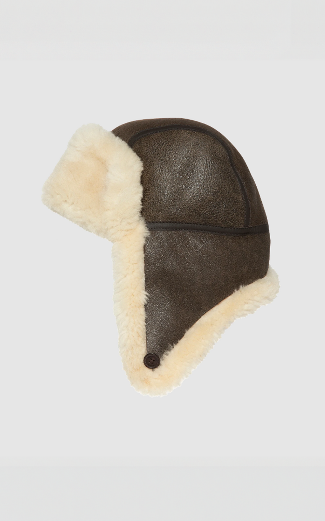 Chapka mouton double face marron