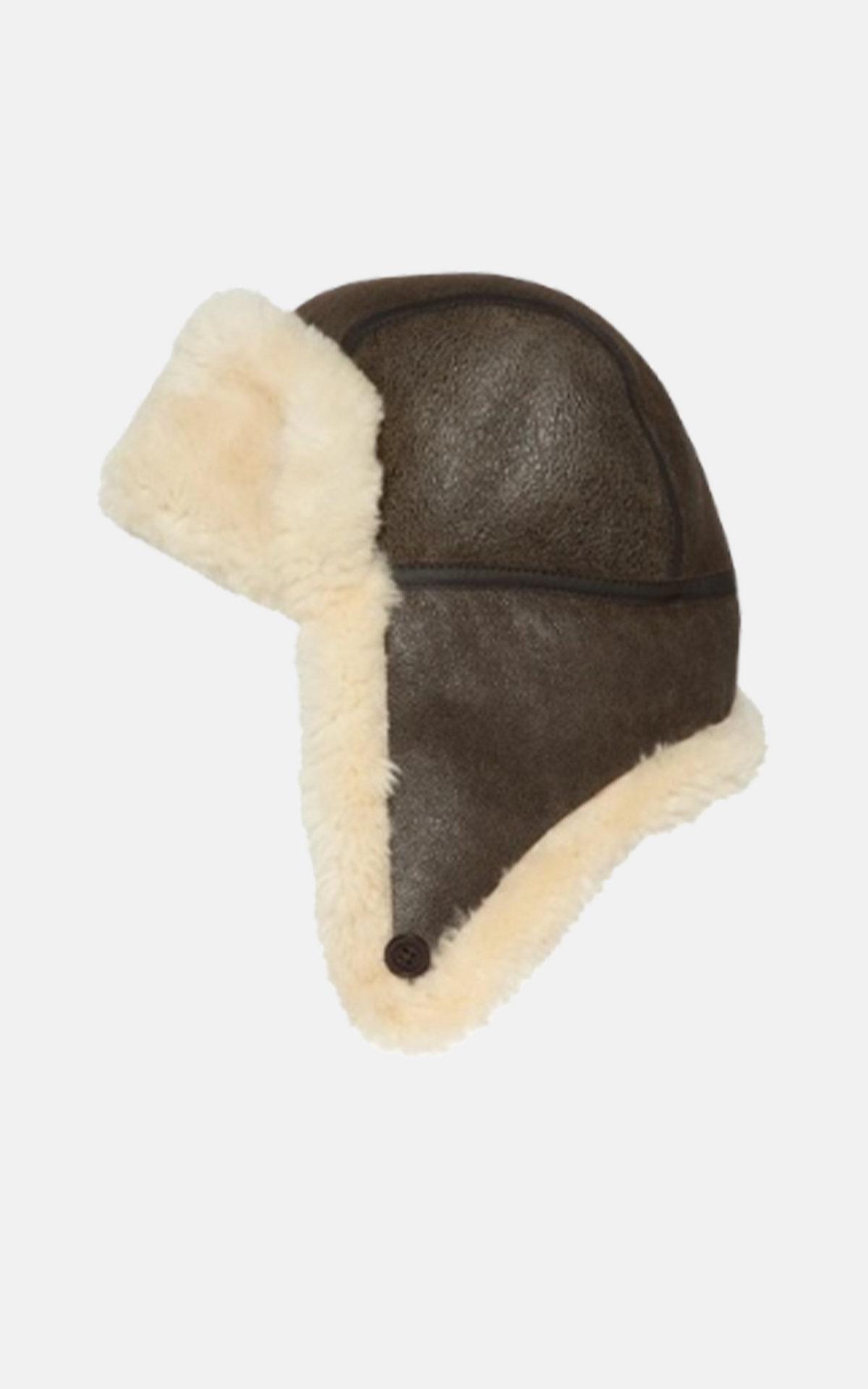 Chapka mouton double face marron