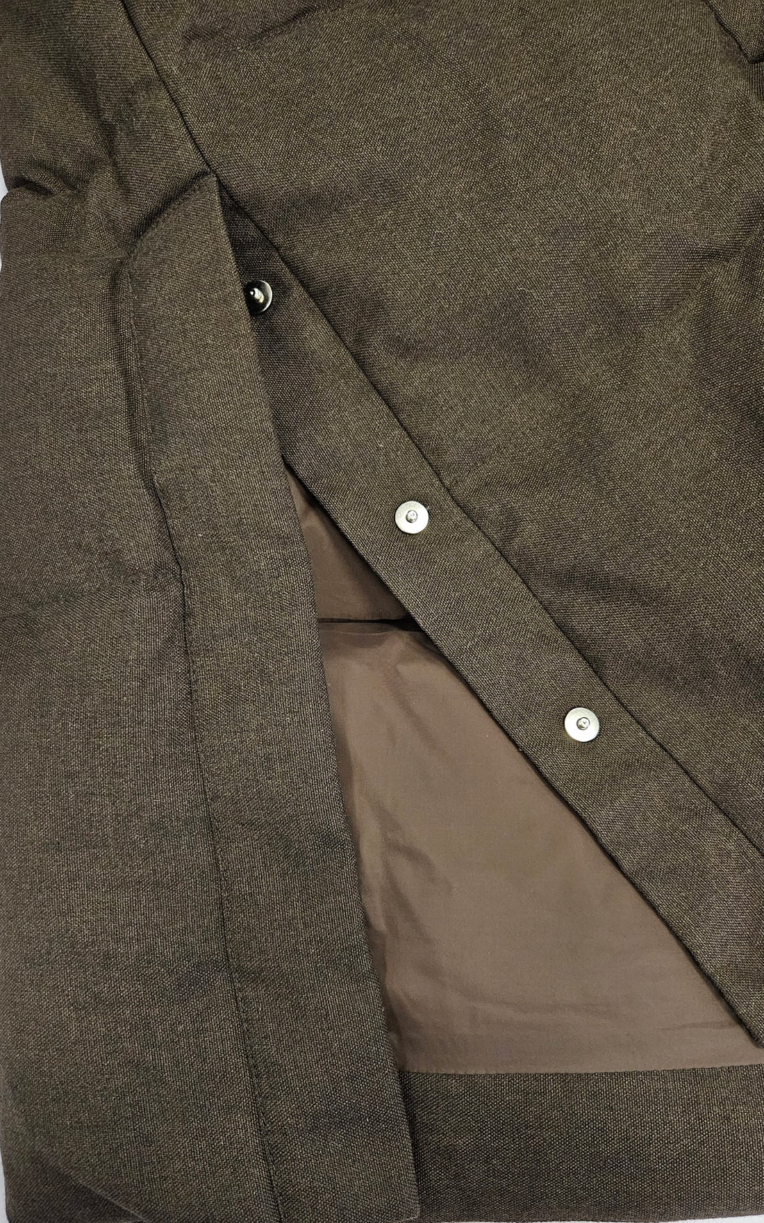 Doudoune longue à capuche avec fourrure imperméable Jadabi marron