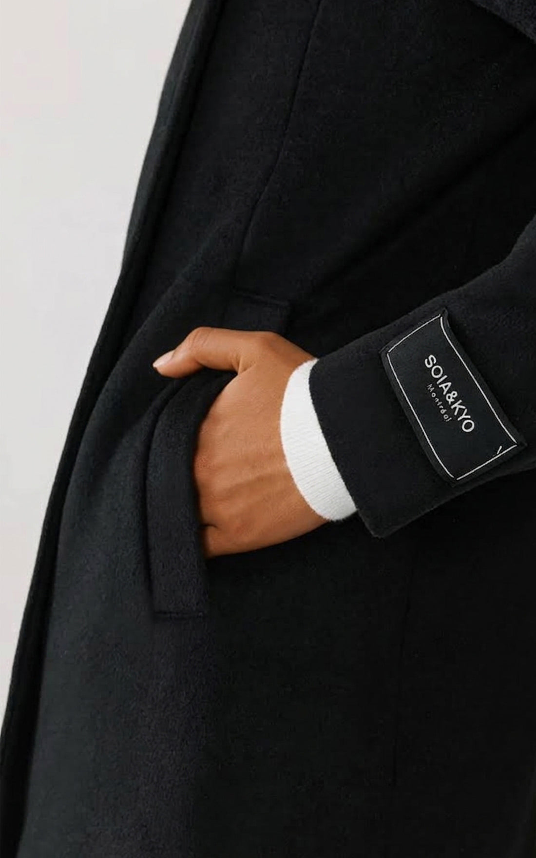 Manteau laine Kiana noir
