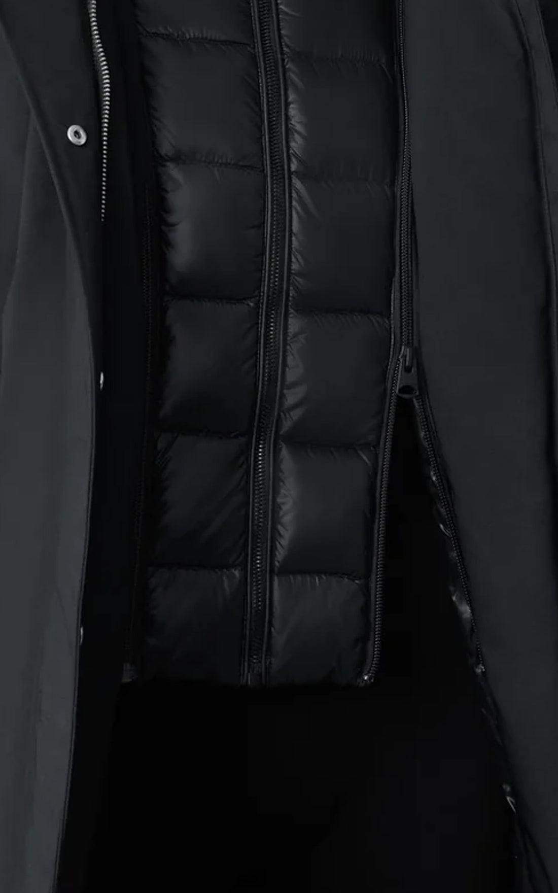 Manteau 2-en-1 en duvet et fourrure SHILOH-XZ noir