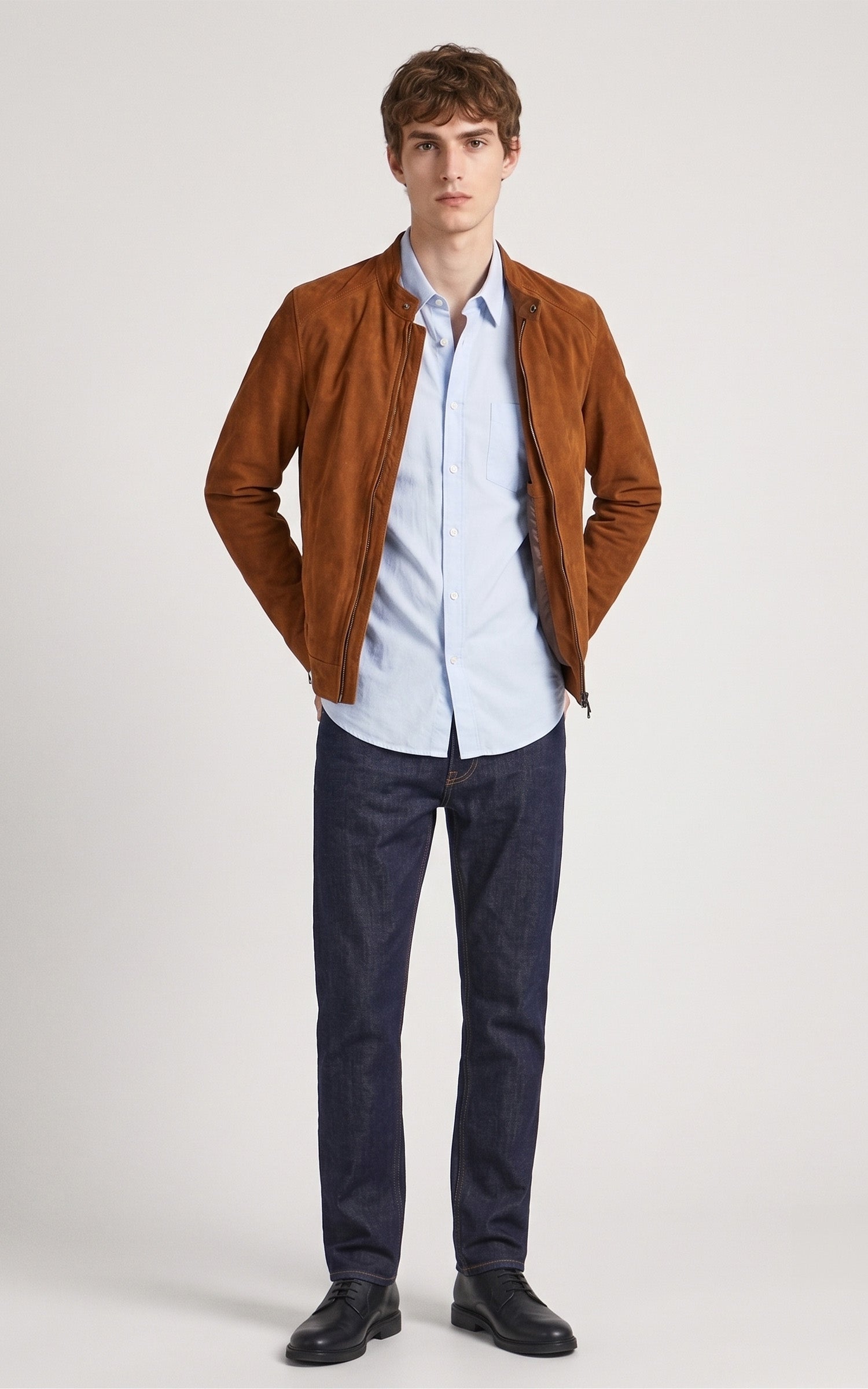 Blouson daim Delf cognac 2