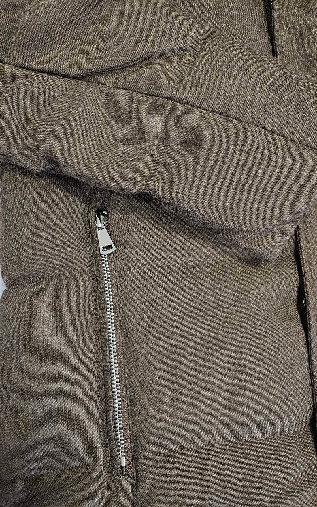 Doudoune longue à capuche avec fourrure imperméable Jadabi marron
