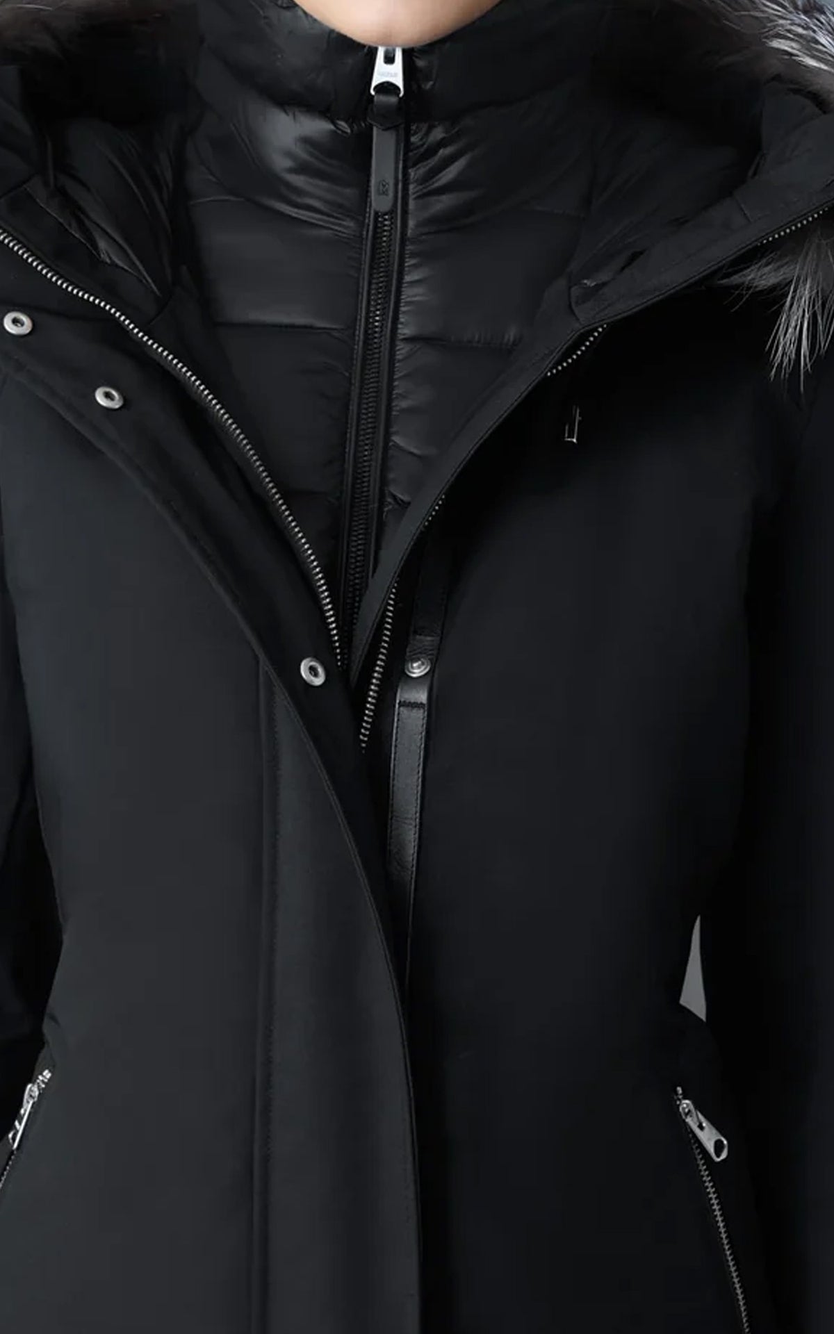 Manteau 2-en-1 en duvet et fourrure SHILOH-XZ noir 6