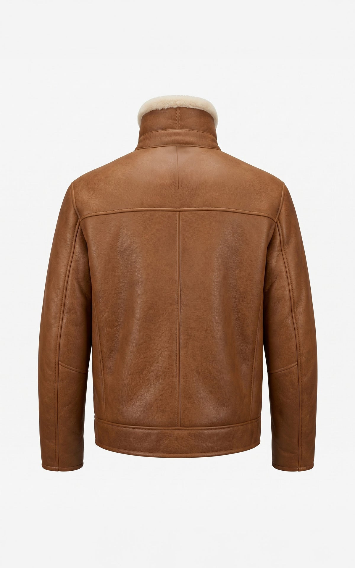 Veste peau lainée Hank cognac 4