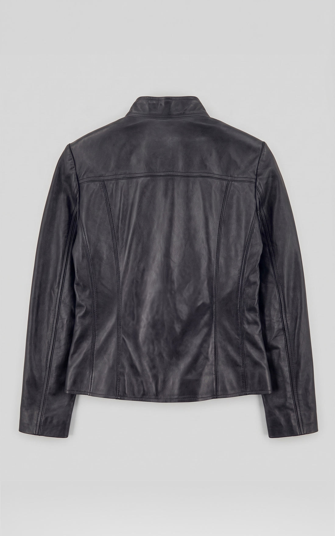 Blouson motard confort cuir noir