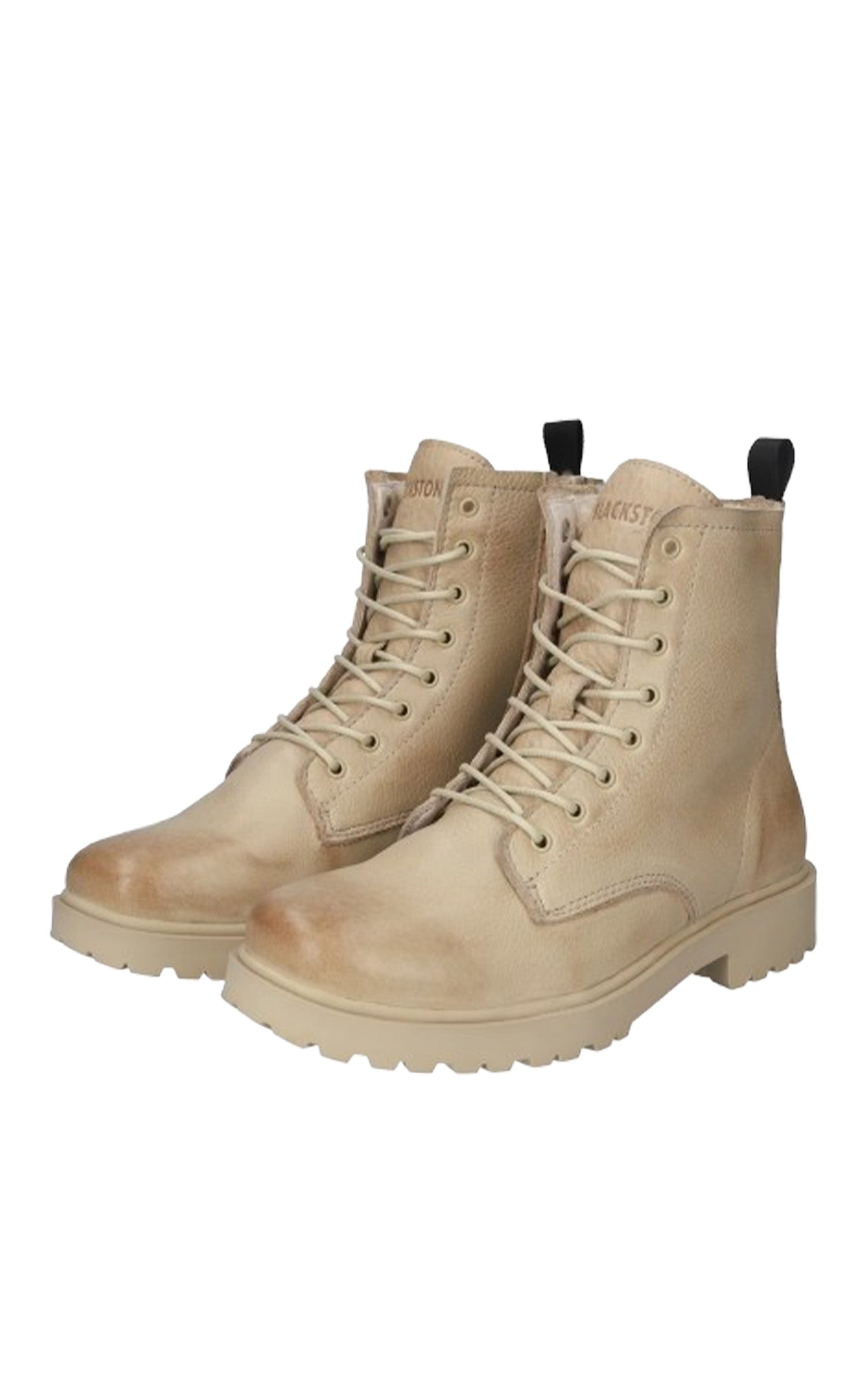 Botines de cuero forrados KAJSA beis 2