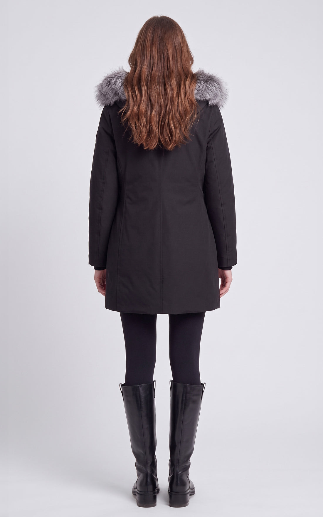 Manteau 2-en-1 en duvet et fourrure SHILOH-XZ noir