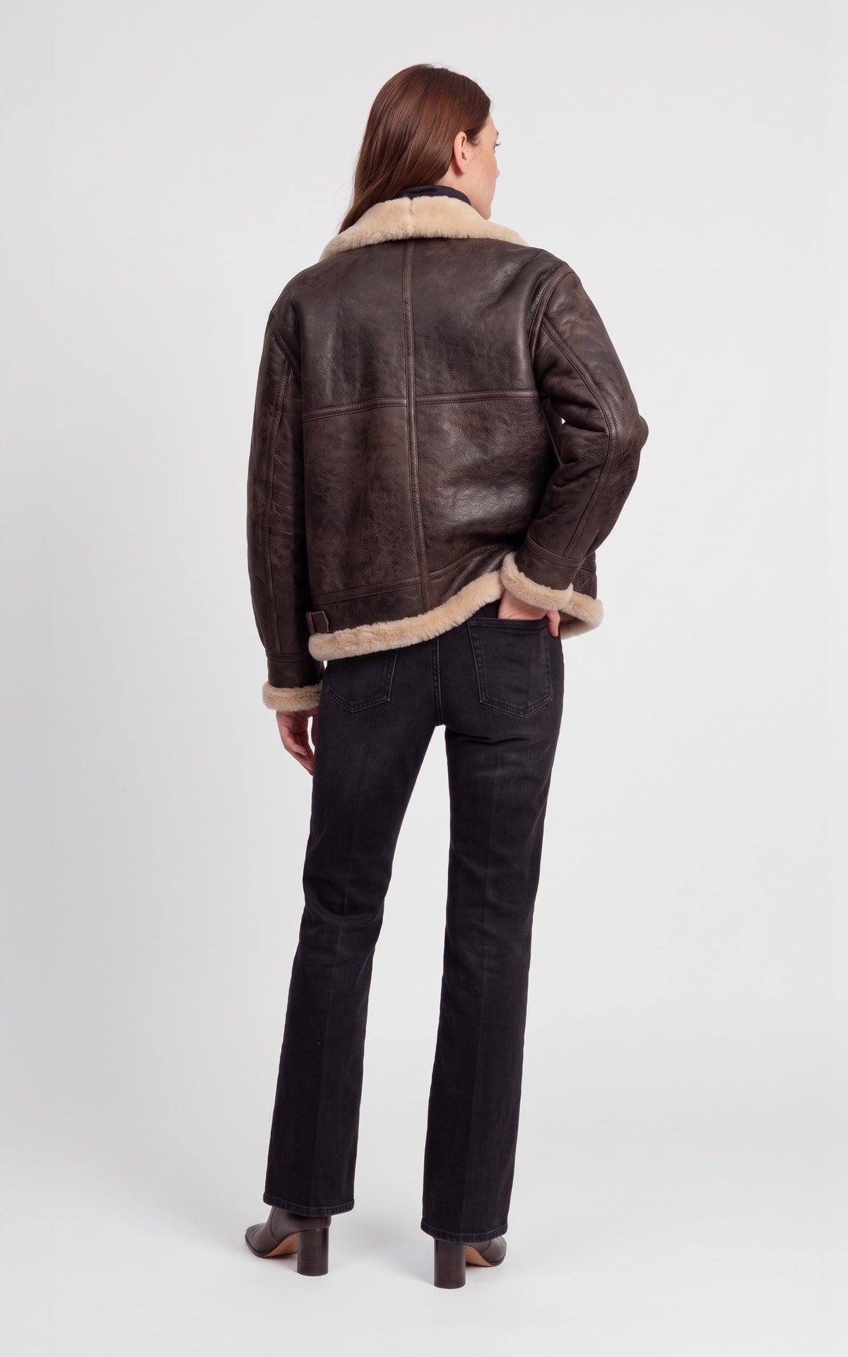 Bombardier cuir agneau nappa Javote marron 4