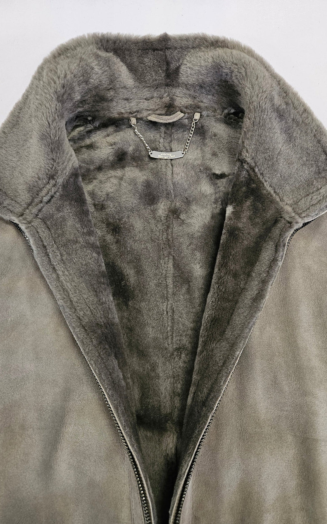 Blouson peau lainée mouton Iker gris