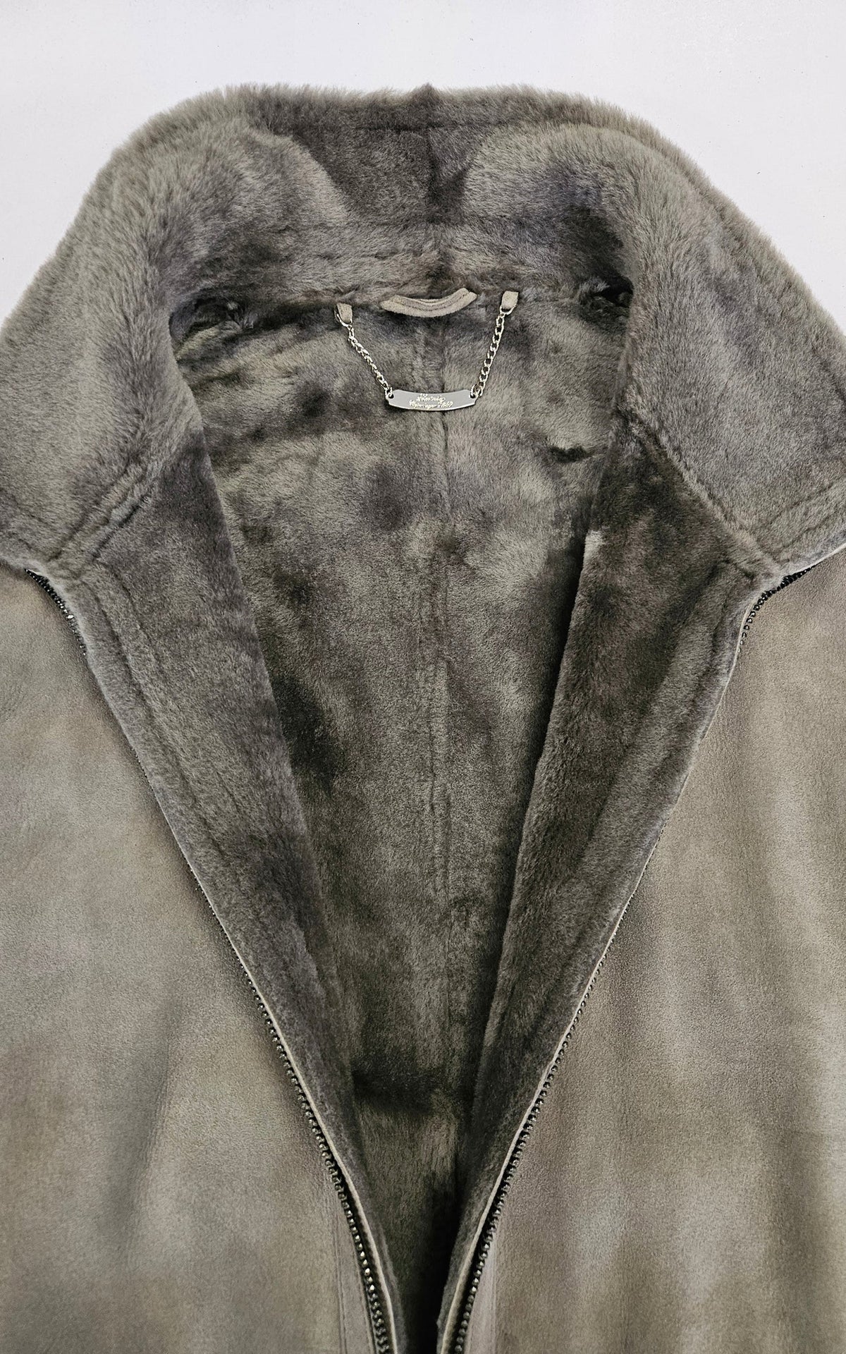 Blouson peau lainée mouton Iker gris