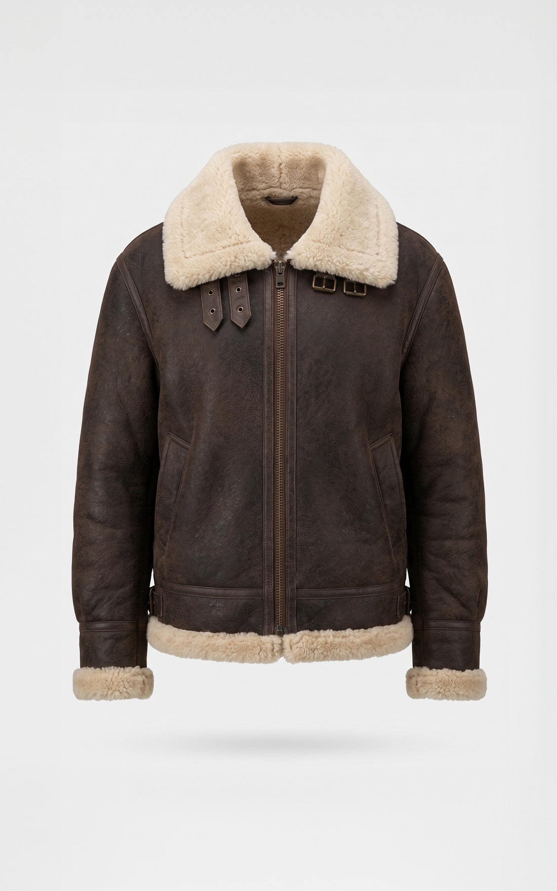 Bombardier cuir agneau nappa Javote marron