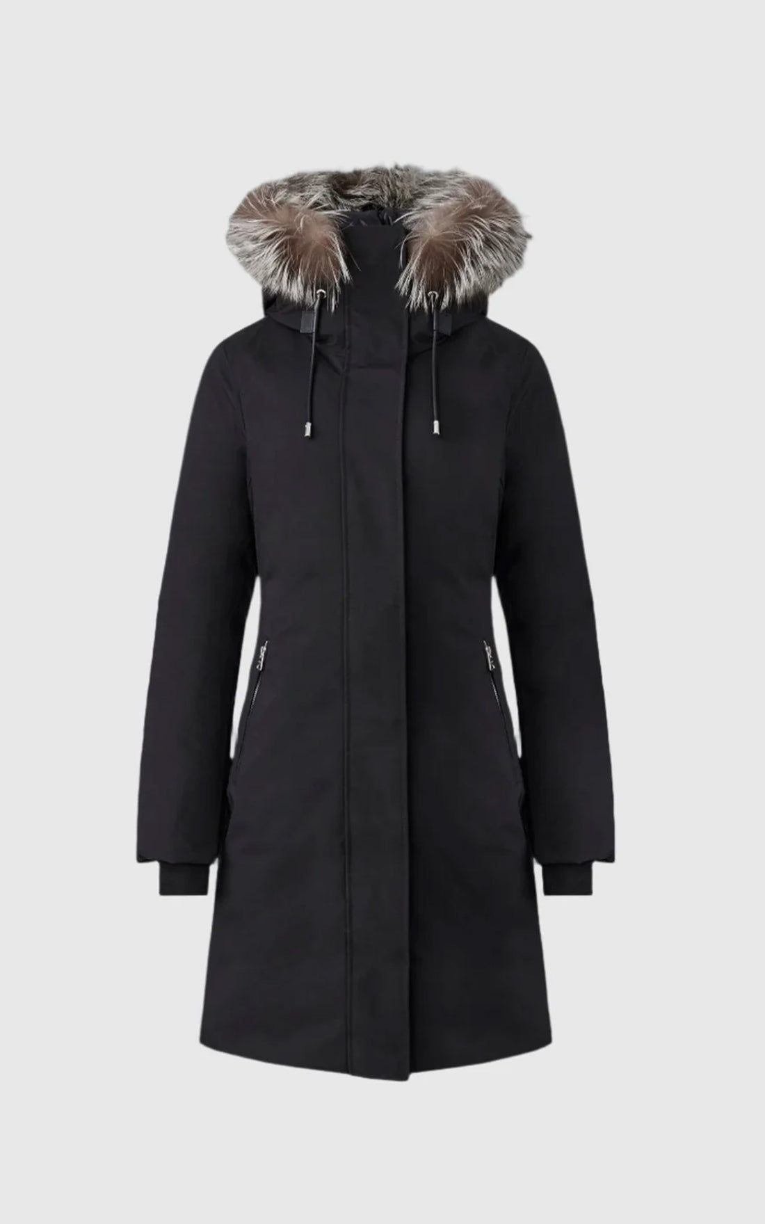 Manteau 2-en-1 en duvet et fourrure SHILOH-XZ noir