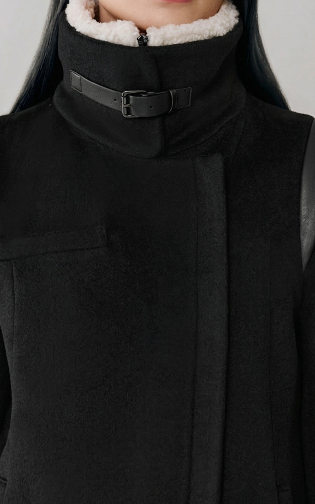 Manteau laine Kiana noir