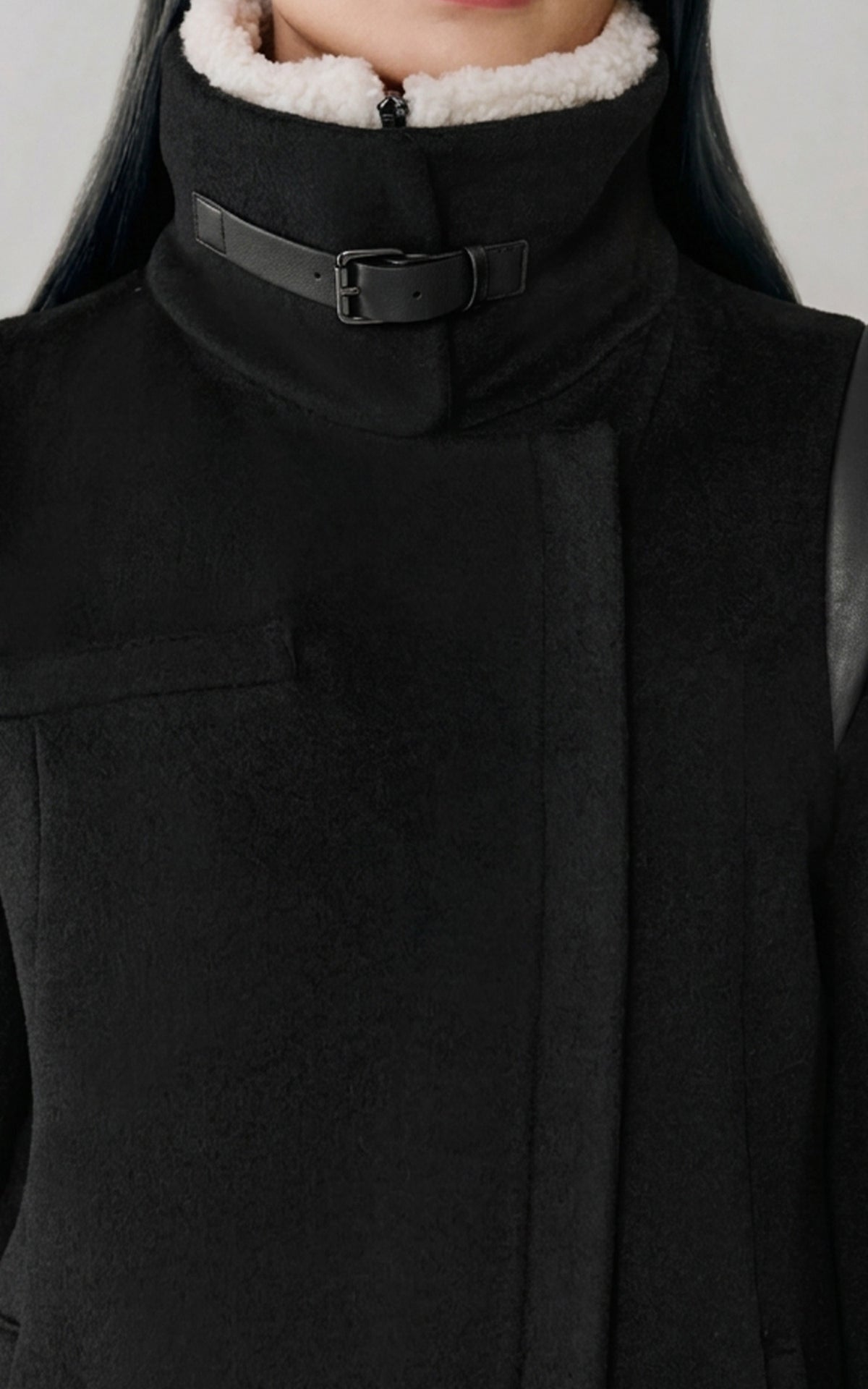 Manteau laine Kiana noir