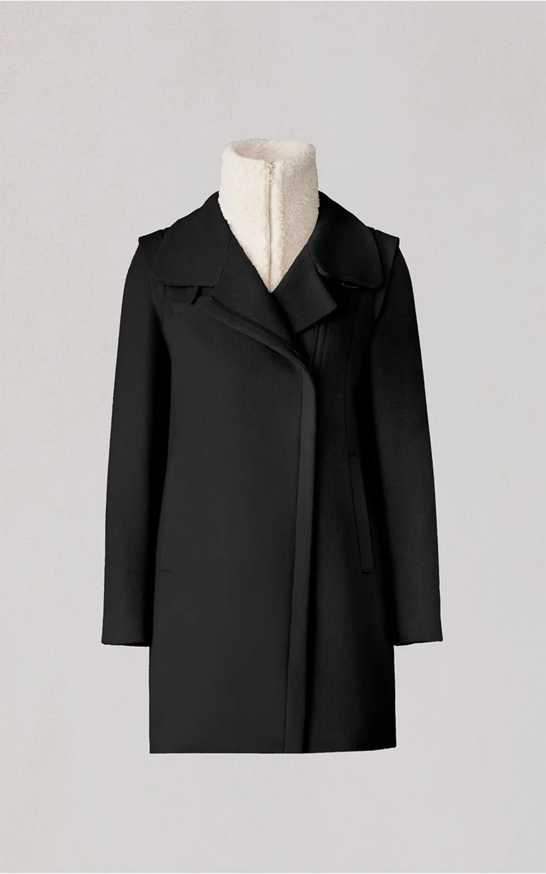 Manteau laine Kiana noir