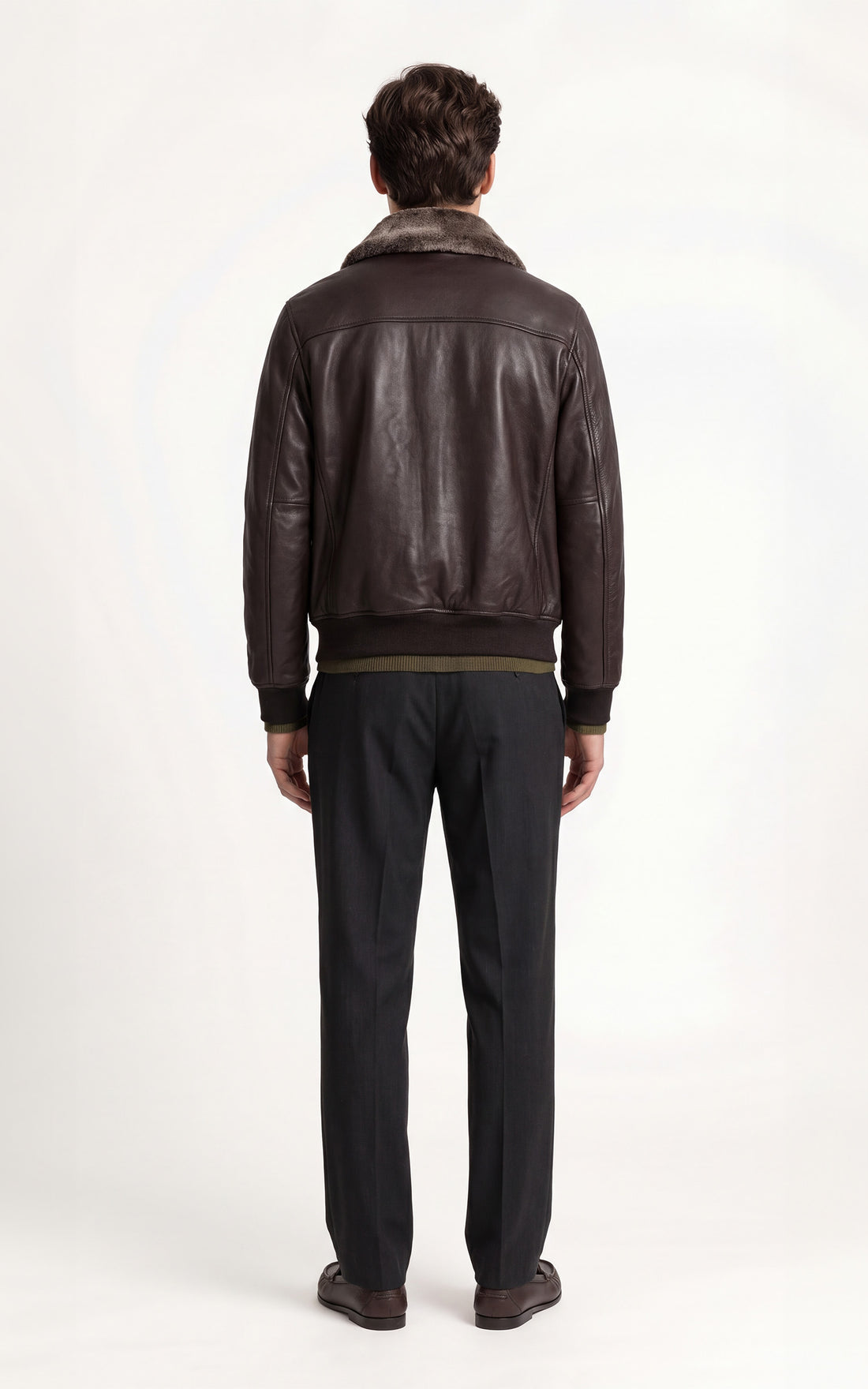 Blouson pilote cuir LC930D marron