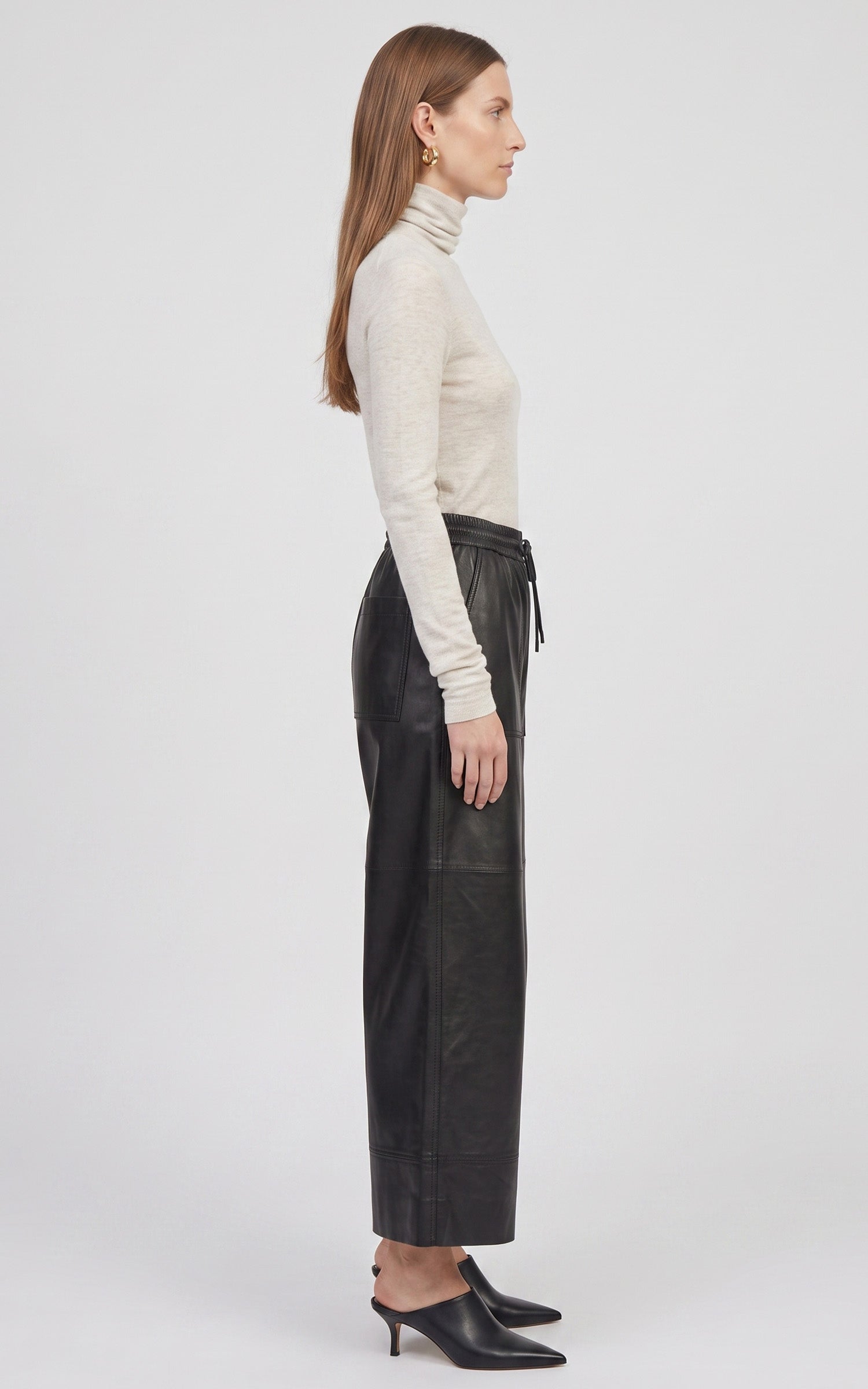 Pantalon court cuir Trophee noir 3