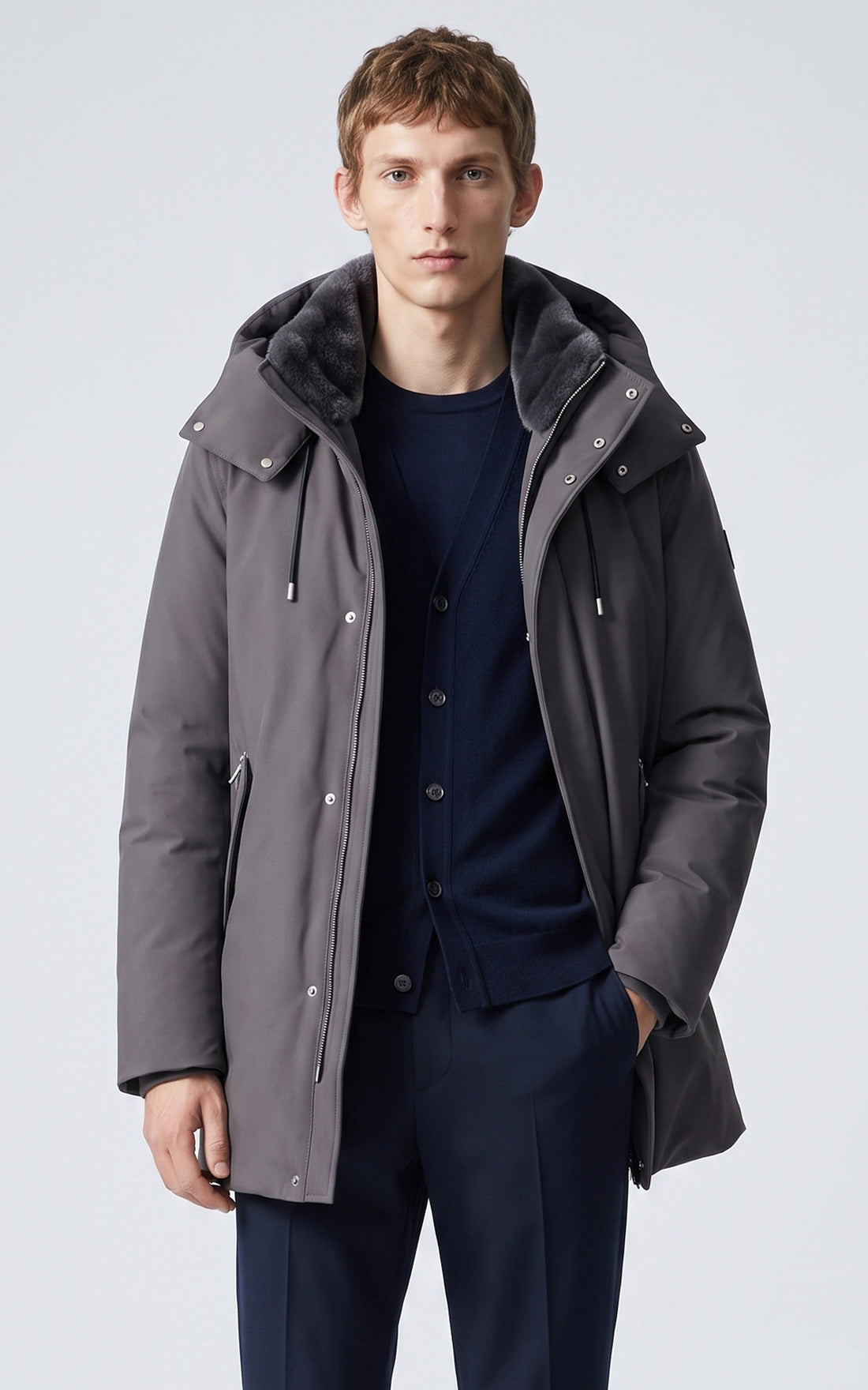 Parka mi-longue 2 en 1 Sullivan gris